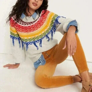 Anthropologie Pilcro Corduroy Pencil Stretch Pants,Gold, Womens 25